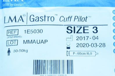 Teleflex 1E5030 LMA Gastro Cuff Pilot, Size 3 30-50kg (x)